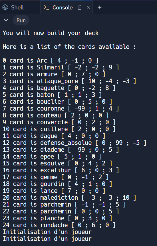 Jeu de cartes